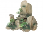 rock cave with plant, sandy, 25x15,5x18,5 - 8850