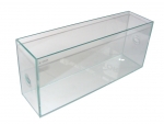 Slim glass basins 40x10x20 cm with 27mms drilling