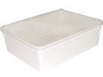 BraPlast Dose 3,0 L white box with clear flap lid